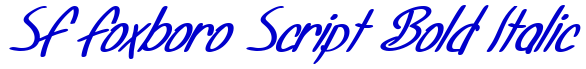 SF Foxboro Script Bold Italic フォント